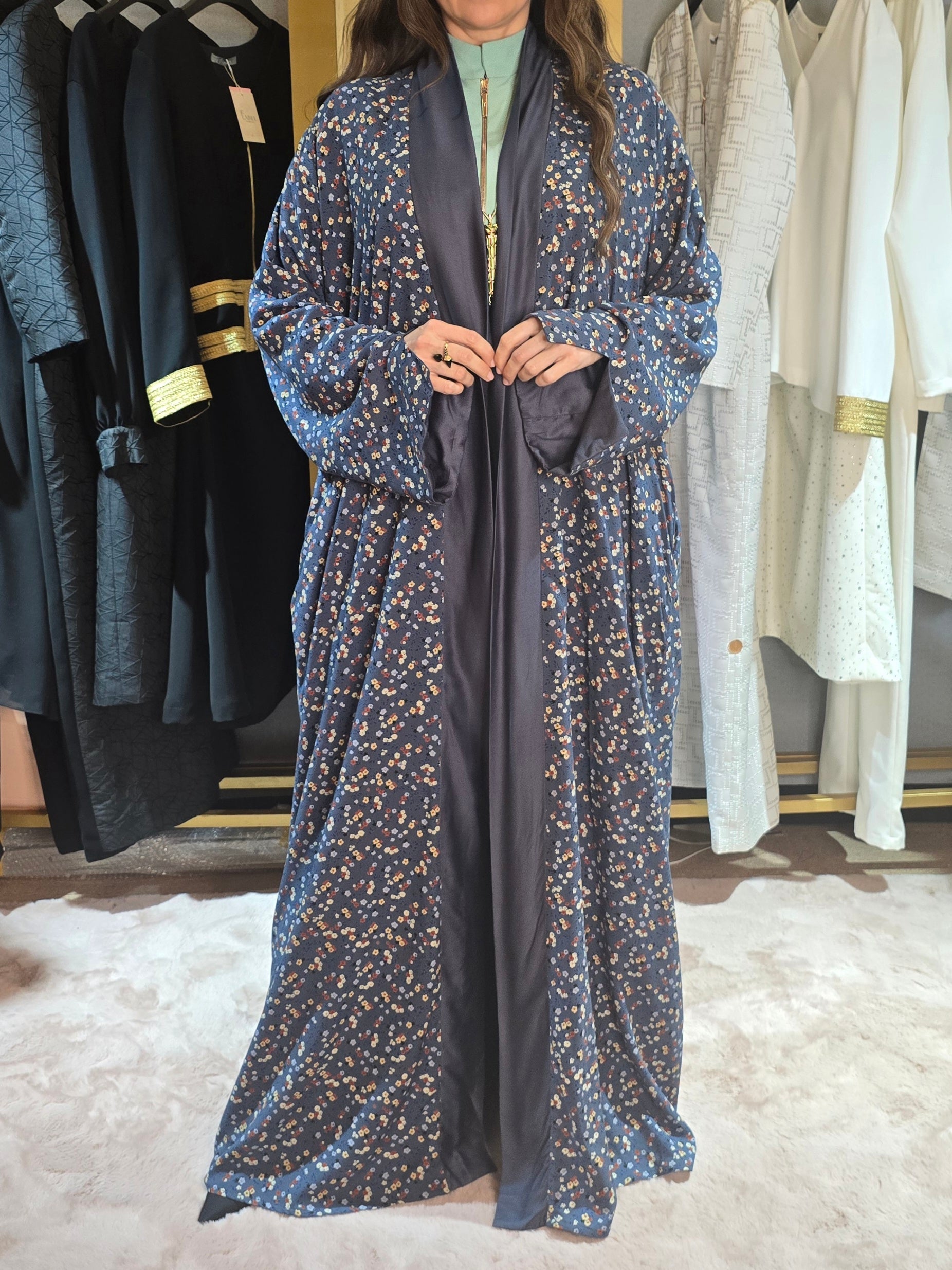 Reversible Floral Abaya