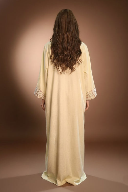 Cream Garden Reversible Abaya