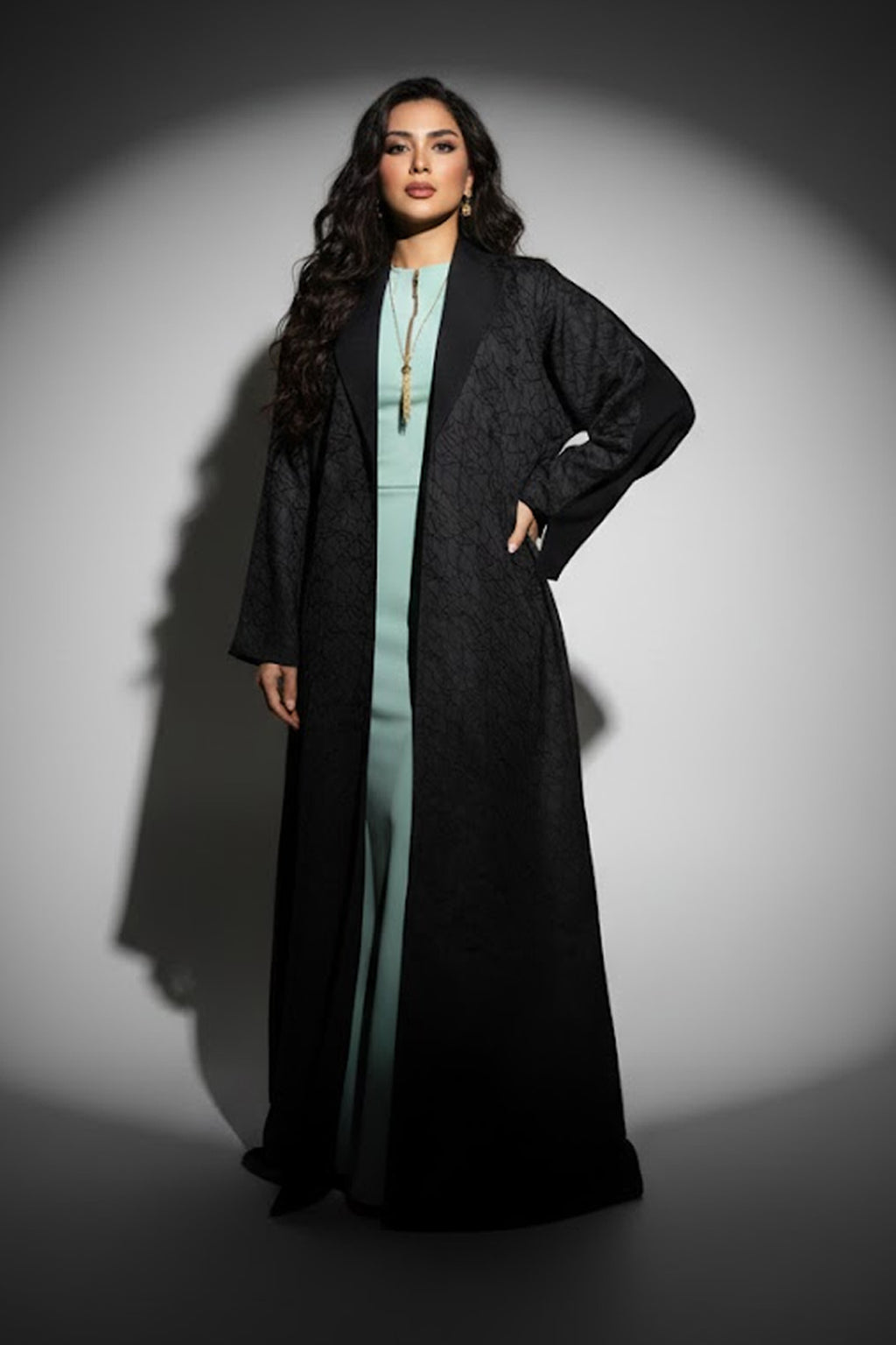Geometric Blazer Abaya