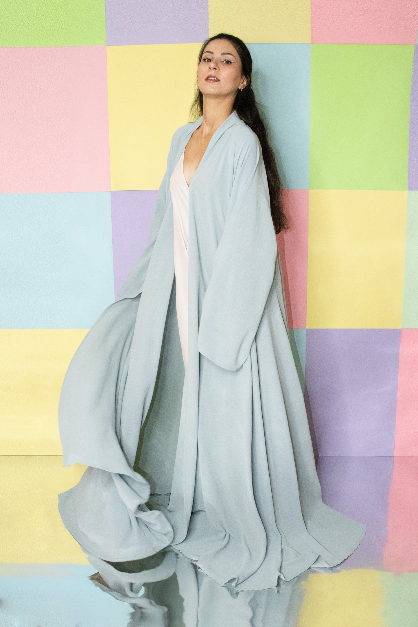 Pastel Blue Abaya