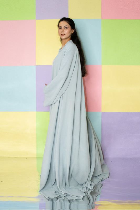 Pastel Blue Abaya
