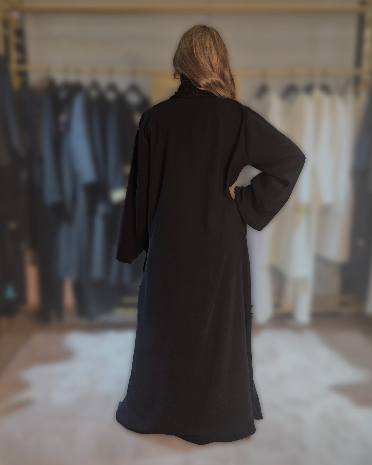 Geometric Blazer Abaya