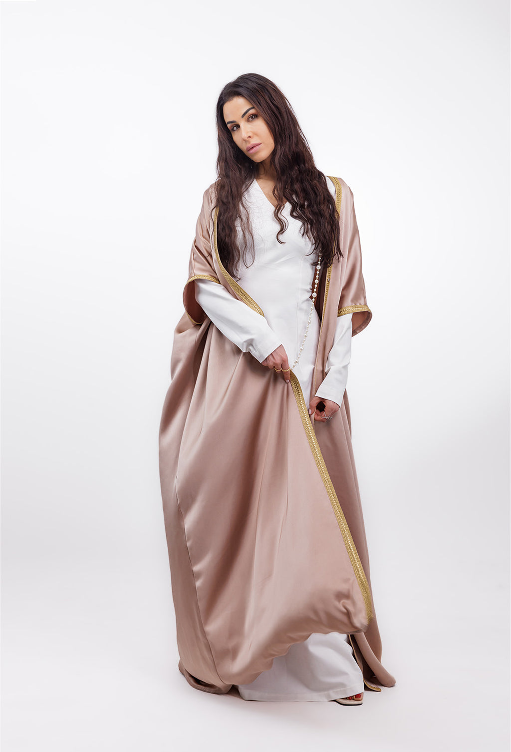 Rose Gold Short Sleeve Abaya