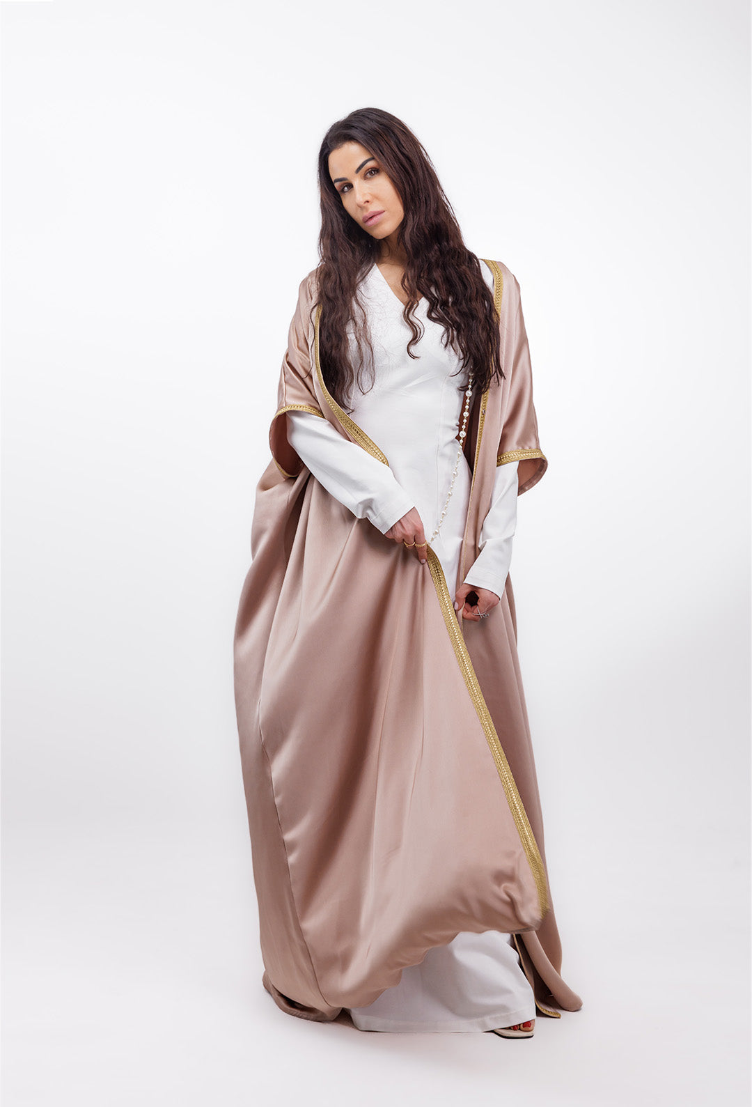 Rose Gold Short Sleeve Abaya